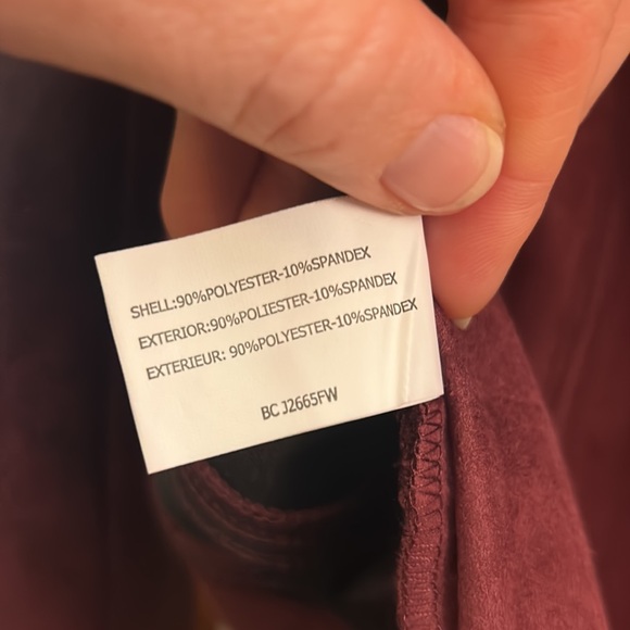 Insight New York Zipper Jacket Size 8 Magenta Vegan Pleather - Picture 11 of 13